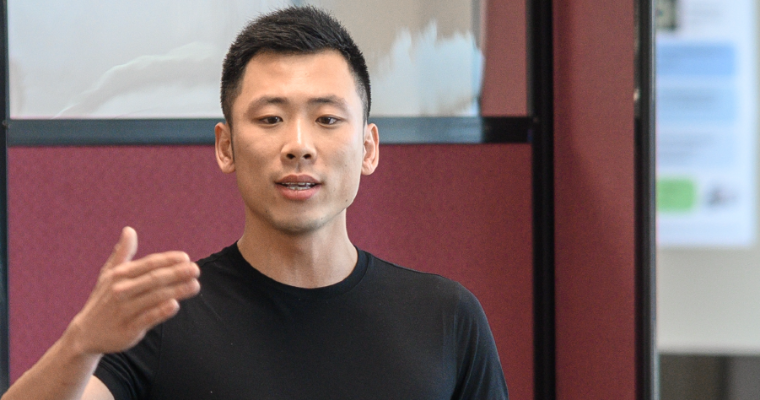 Santa Clara lecturer teaching a class 