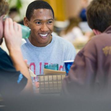 Students at the dinner table 