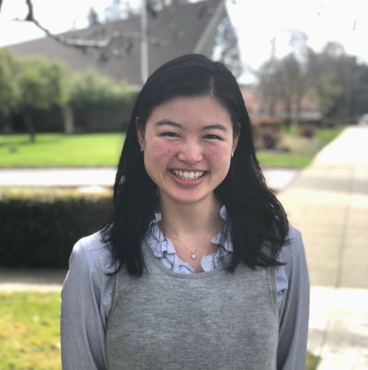 woman in front of building