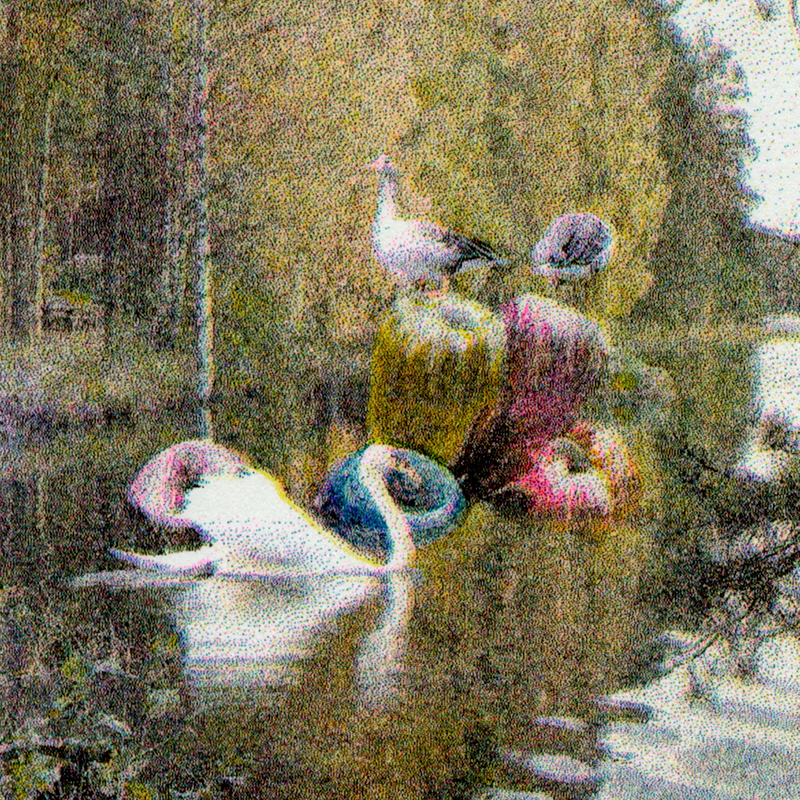 Koons Ruins (Lagoon), Risograph Animation, 2024.