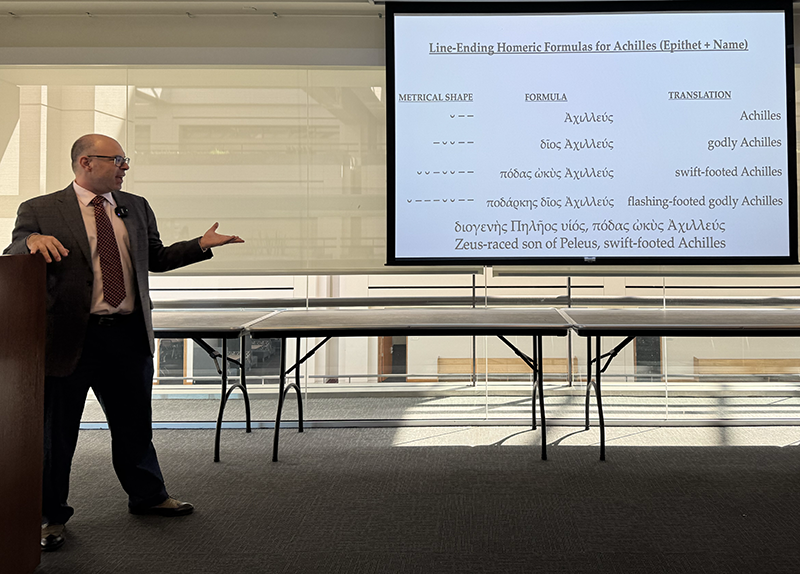 Dan Turkeltaub lecturing