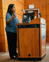 Mythri Jegathesan (Anthropology) presenting her research on matrifocality at University of Houston on February 4, 2025.