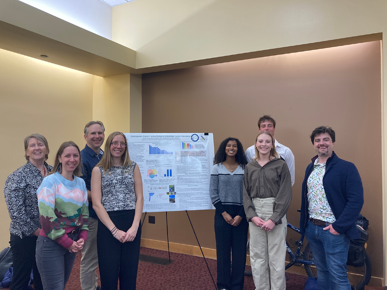 Chris Bacon and students