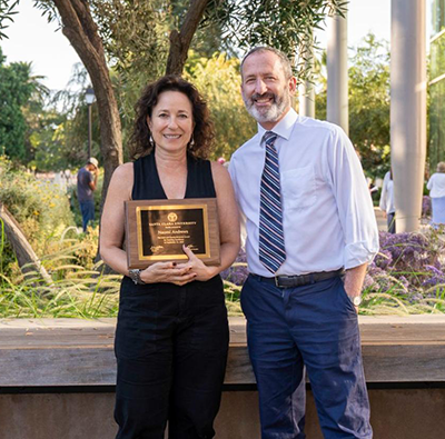 Naomi Andrews and Provost Glaser outside SCDI