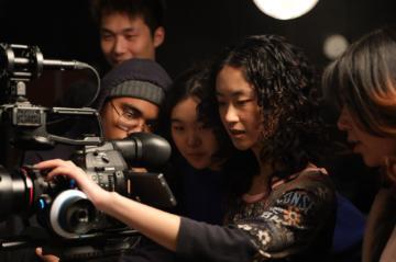 The SCU Social Project team setting up for a shoot