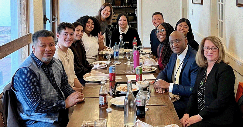 Sekou Franklin with faculty and students