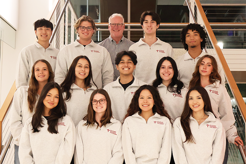 Dr. McNelis and student advisors 