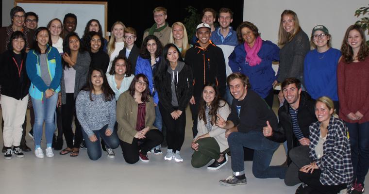 Ms. Smith with Short Film Production class