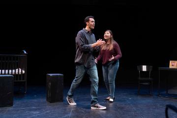 Male and female arguing