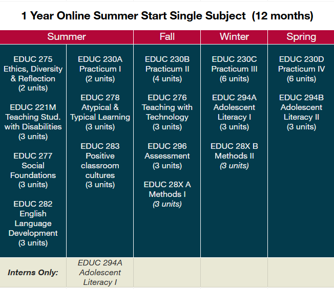 MATTC summer single subject online