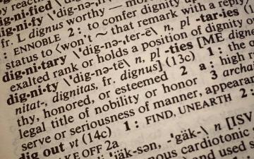 A dictionary page displaying the definition of the word 