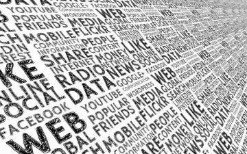 wall of words pertaining to social media and news