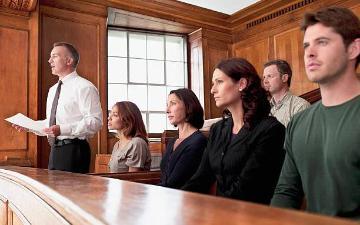 Jury in Courtroom