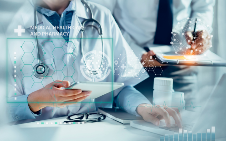 doctor holding a tablet