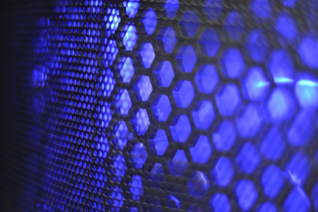 closeup of server grill