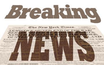 A folded copy of the New York Times overlayed with the words, 