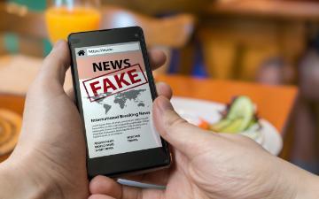 Person holding a phone showing 