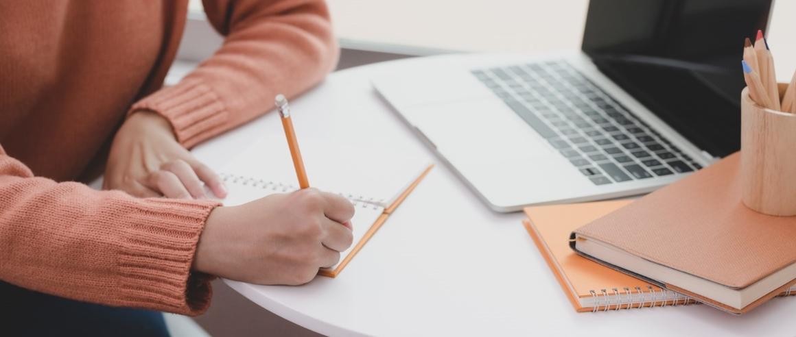 A student on laptop cropped