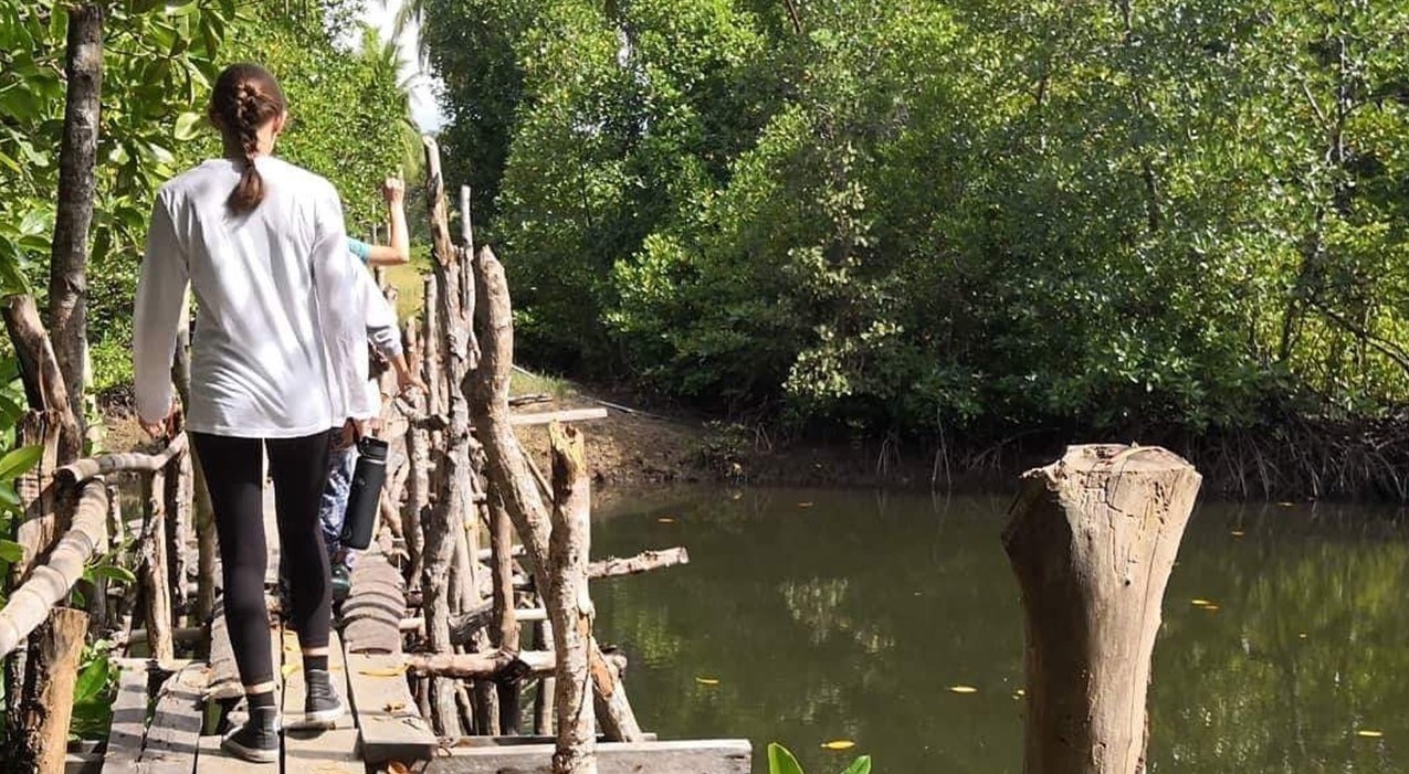 JDF Student on bridge