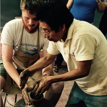 Student and Community Member with Clay