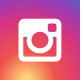 Instagram logo on gradient background.