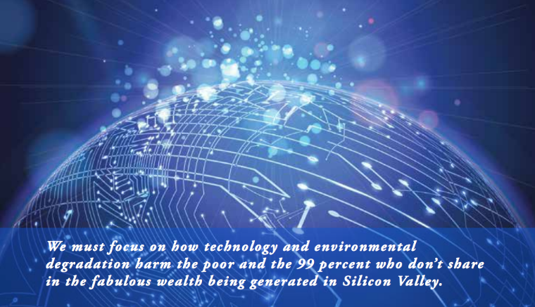 Alt text: Digital globe with network connections; text overlay about National Industrial Economics internet.