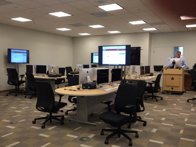 media lab, Jeremy at podium