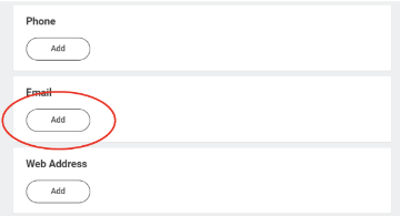 Workday - add email address