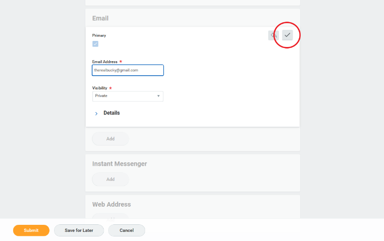 Step 10 for Faculty/Staff updating contact information