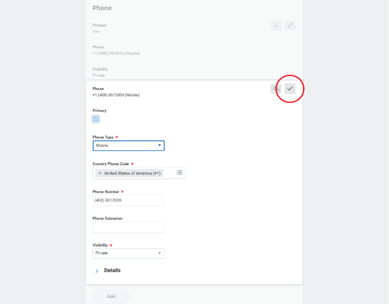 Step 8 for Faculty/Staff updating contact information