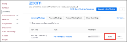 Alt text: Zoom Pro account settings screen, highlighting the option to upgrade the plan.