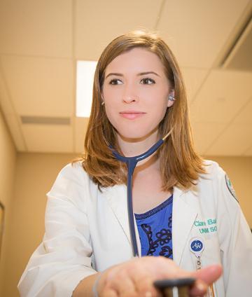 Clare Batty with Patient