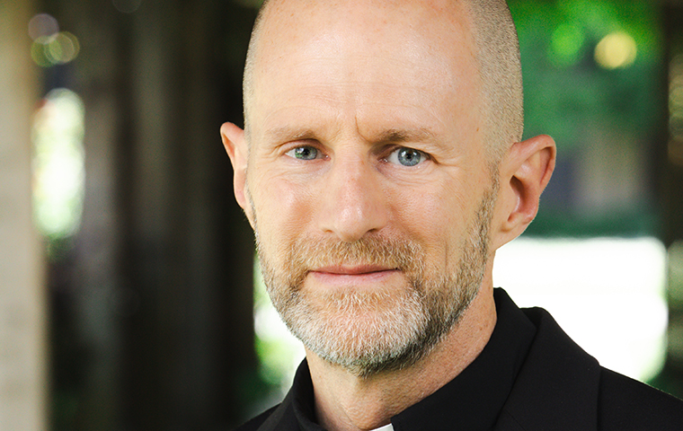 Closeup profile photo of VPMM Matthew Carnes, S.J. image link to story