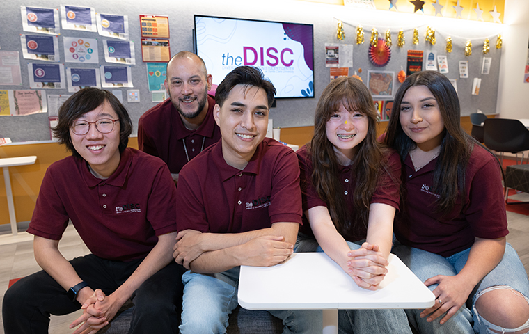 Ricky Padilla and the DISC student staff