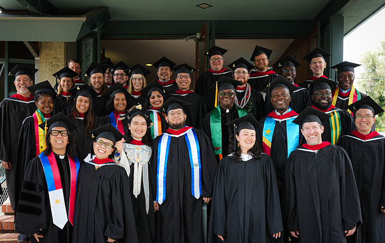 Photo of the 45 students in JST's Class of 2024 image link to story