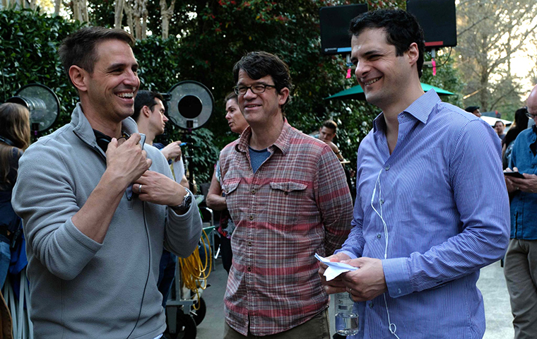 Pouya Shahbazian on the set of Love Simon