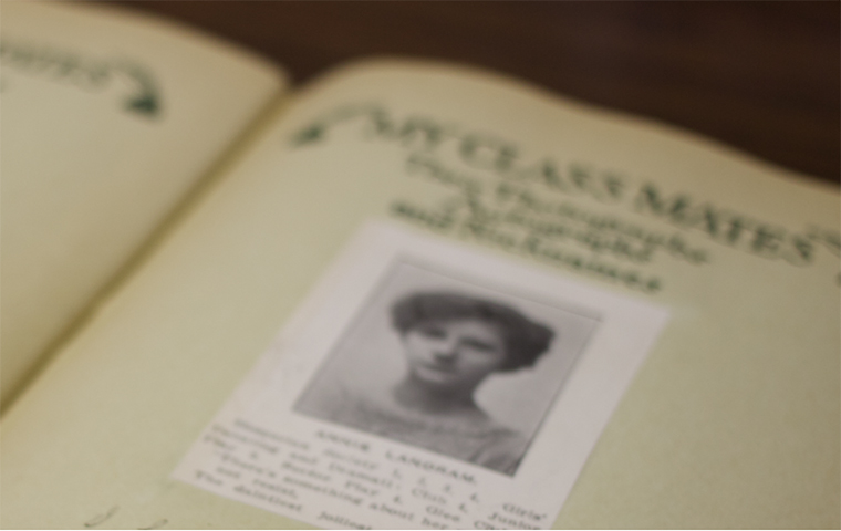 Picture of an open historical yearbook