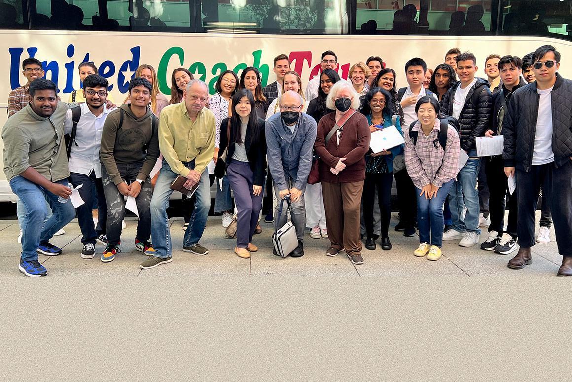 A group of people posing at the Ciocca Center World Pitch Competition.