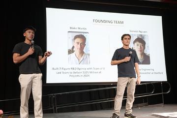 Subhub team presenting at Demo Day 2025