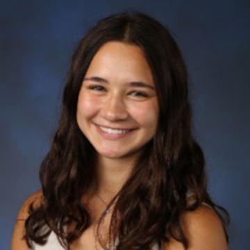 Woman with long hair smiling