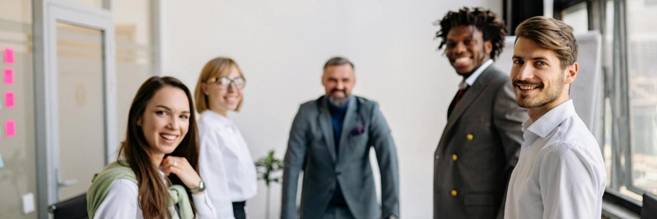 Kicking off a presentation in a corporate boardroom