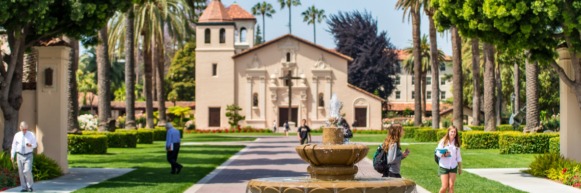 Santa Clara University, home to the Leavey School of Business and Mission Santa Clara