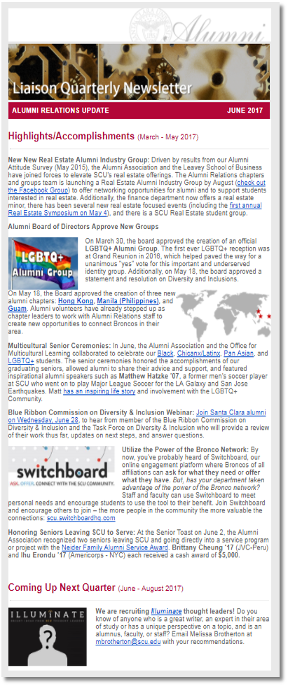 Campus Partnerships - Liaison Newsletter