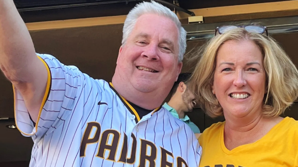 John Seidler and his wife Laurie, both wearing 