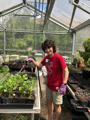 AVP for Alumni Relations Kathy Kale at the Forge Garden