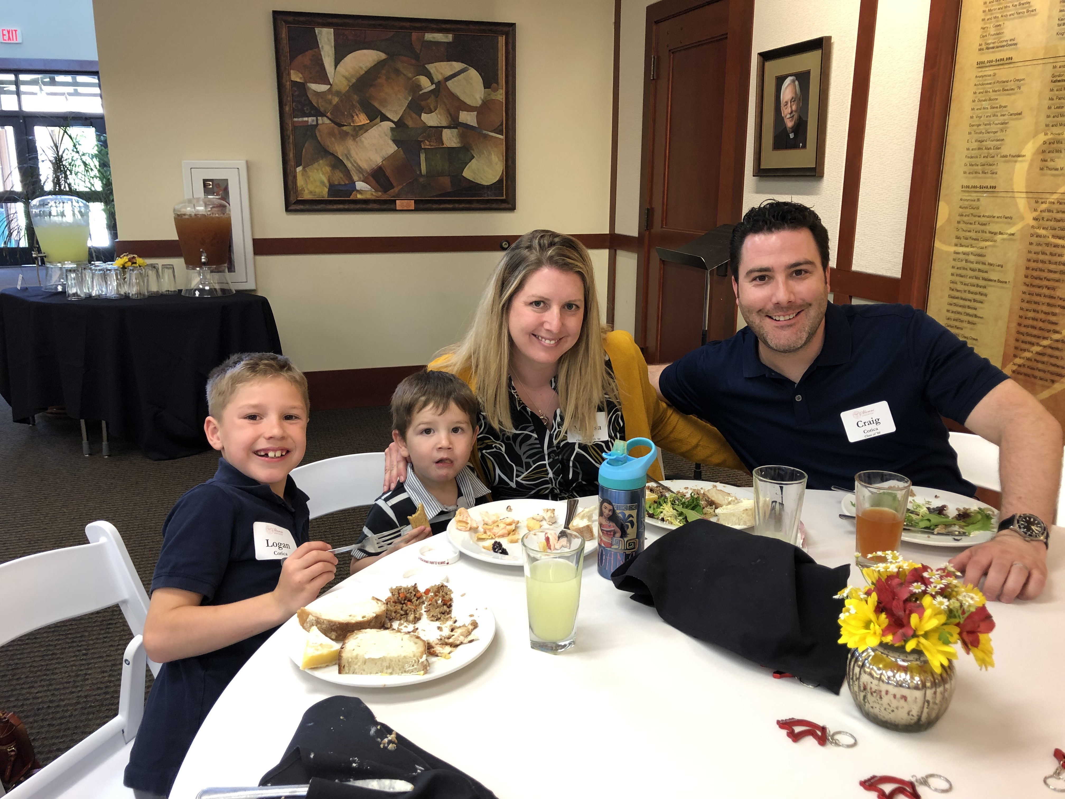 Portland family eating together