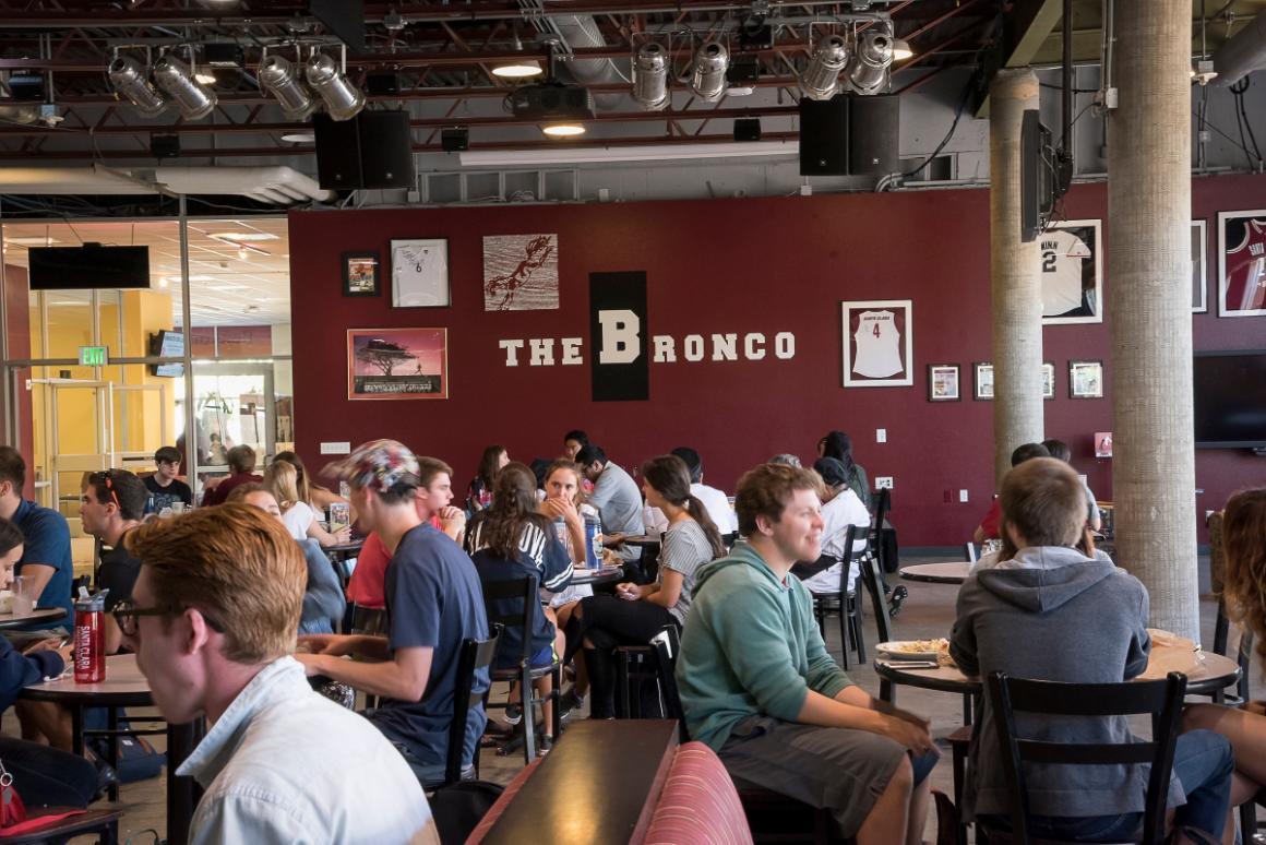 People sitting in a dining area at 