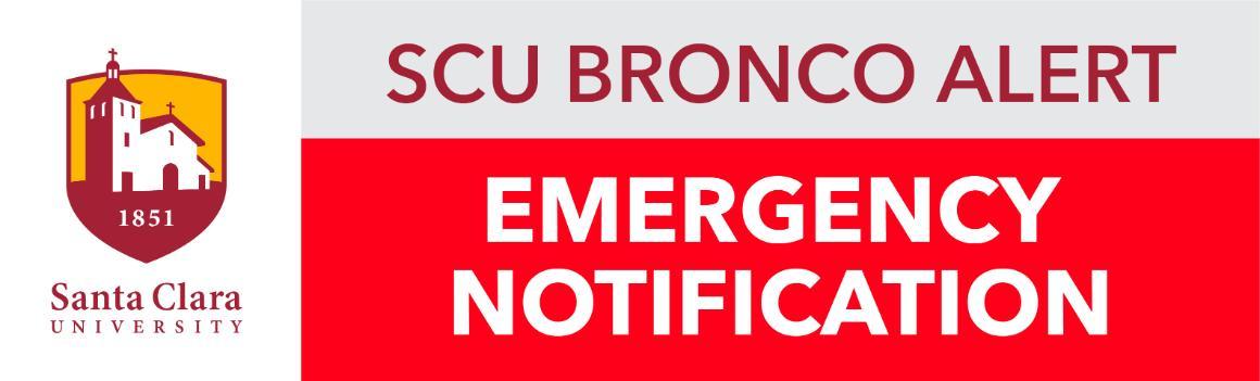 Emergency Notification Bronco Alert banner 