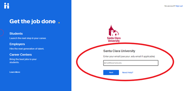 Sign into Handshake with updated email