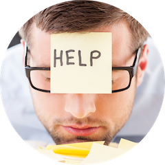 Person with glasses wearing a 